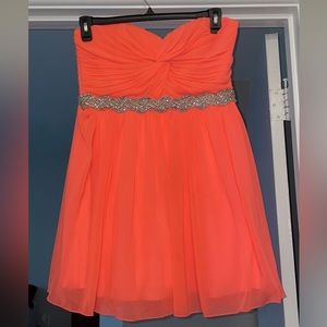 Cocktail/ Party Dress, Size 13, Orange, Deb